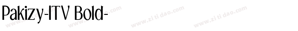 Pakizy-ITV Bold字体转换